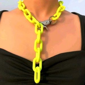 Neon yellow/green Chain Link Choker